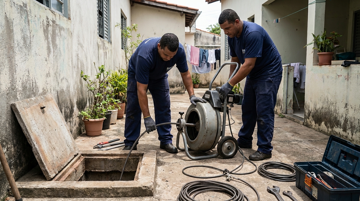 Desentupimento de Coluna Sanitária em Divinópolis‑MG